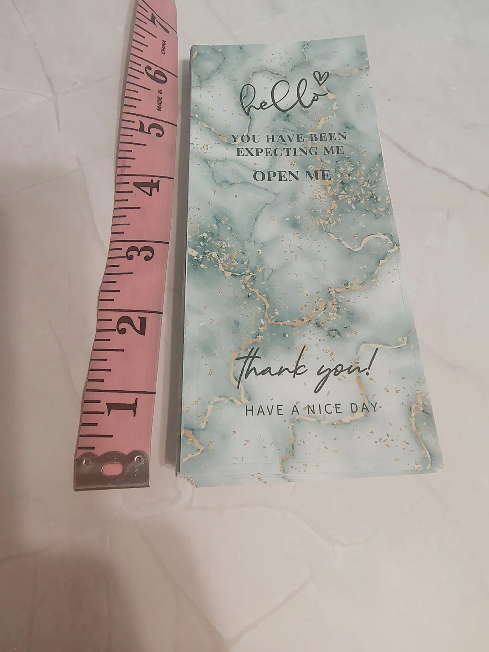 50 Green Marble Package Sealing Stickers - Green and Gold